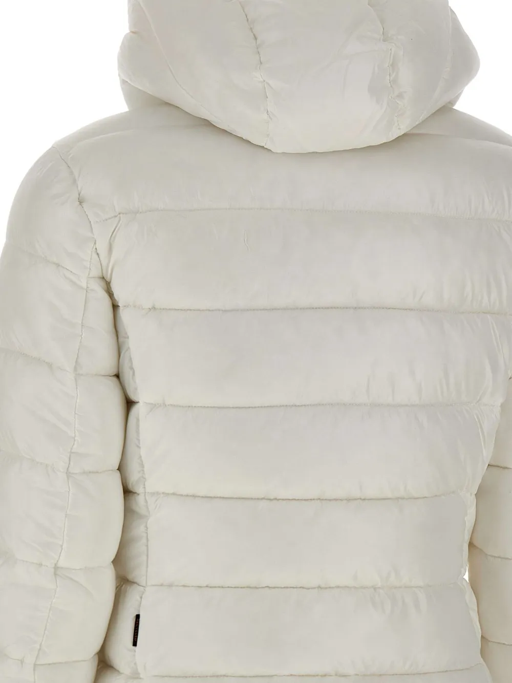 Save The Duck Horizontal-quilted Hooded Puffer Jacket In White