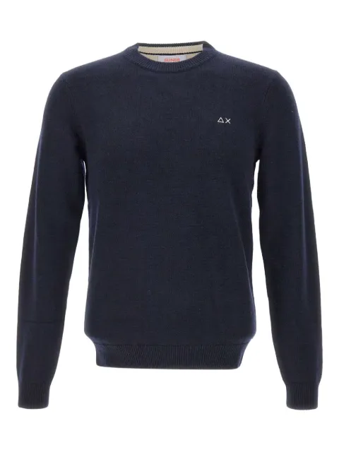 Sun68 logo-embroidered crew-neck sweater