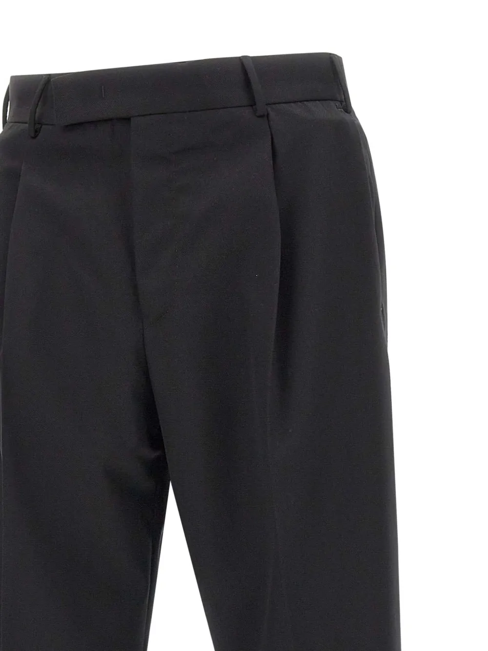 PT Torino single pleat wool trousers Zwart