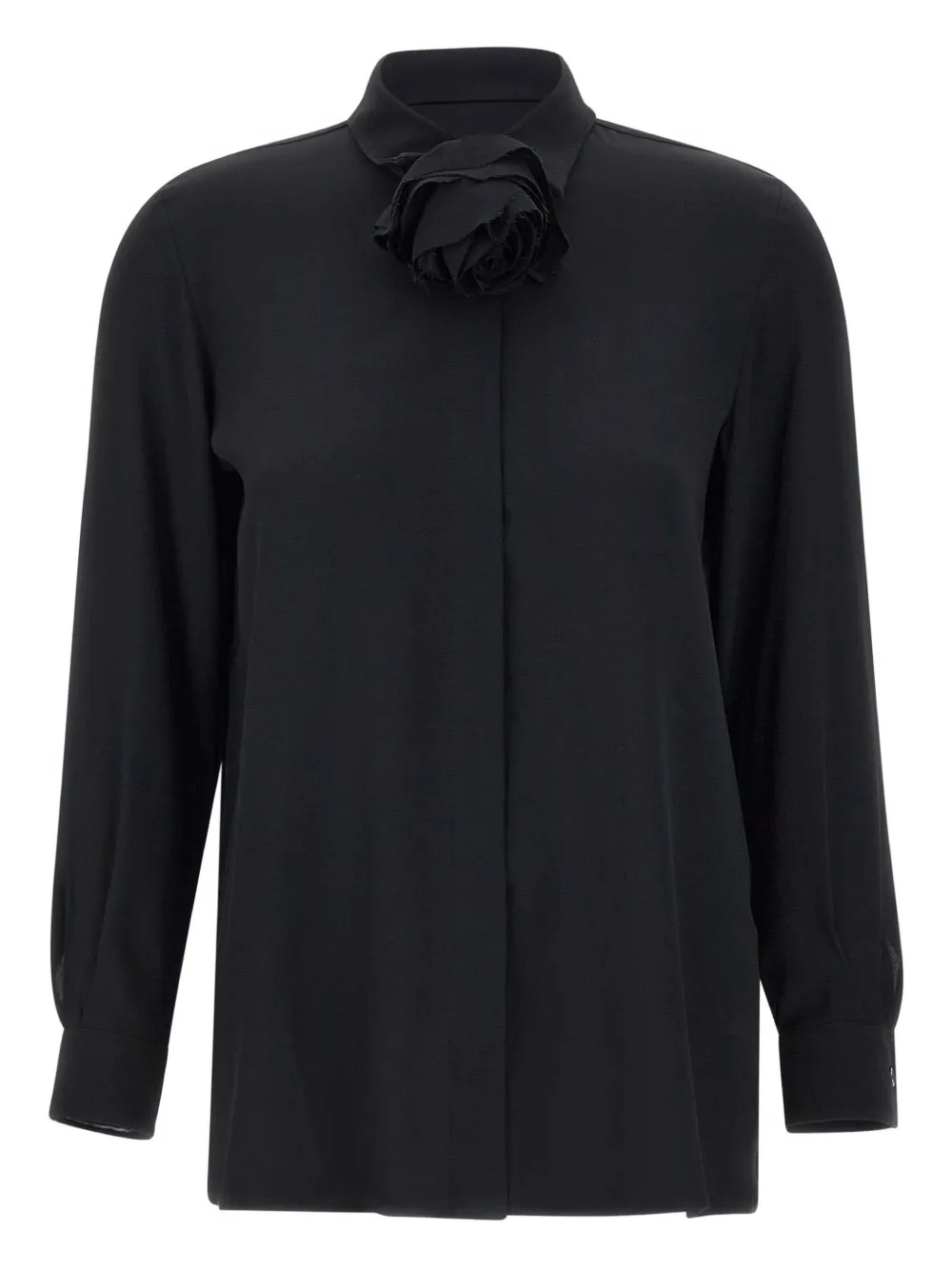 Marella rose-embellishment shirt | Black | Image 1