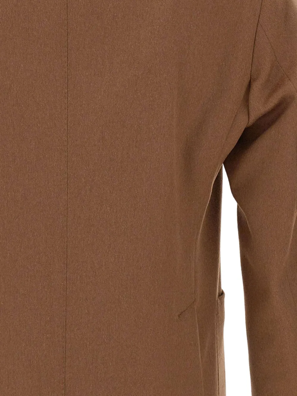 Tagliatore Double-breasted Patch-pocket Jacket In Brown