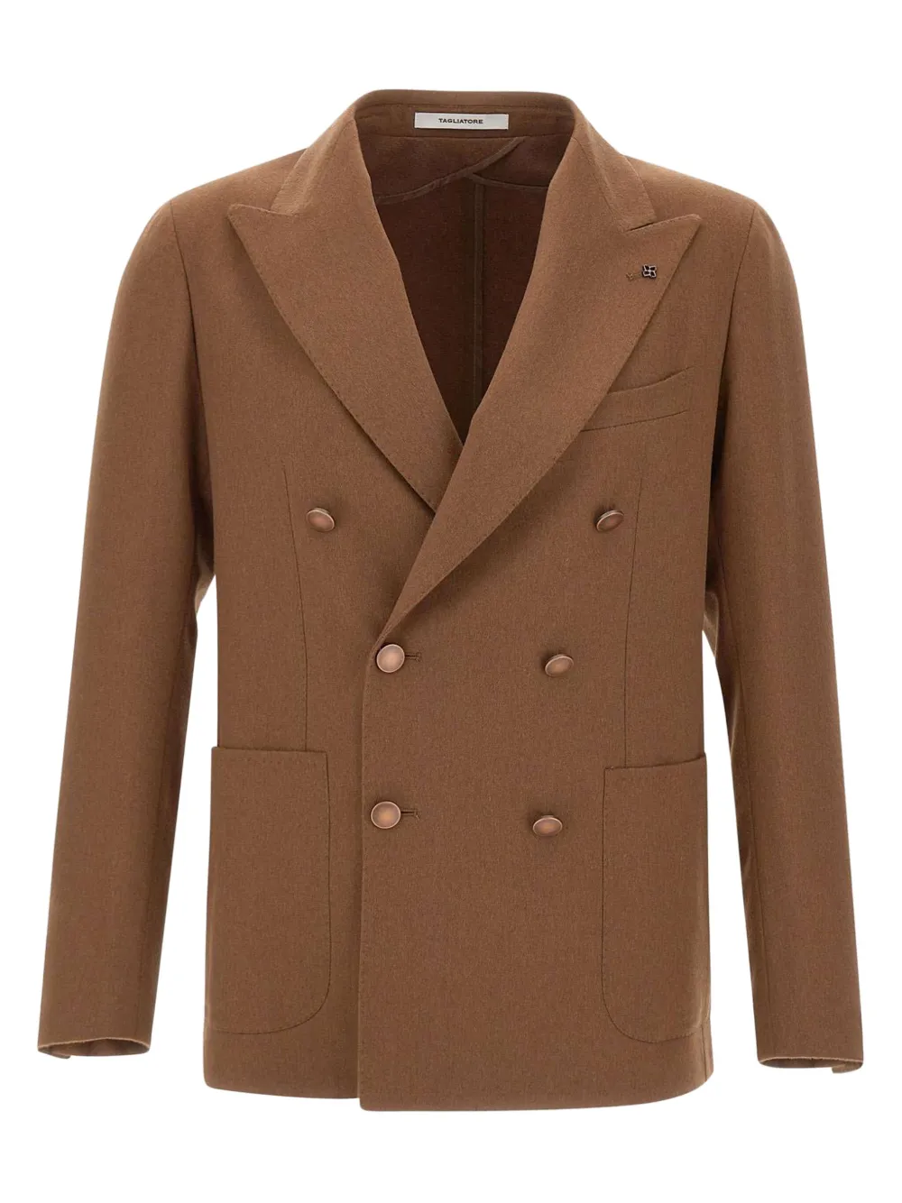 Tagliatore double-breasted patch-pocket jacket | Brown | Image 1