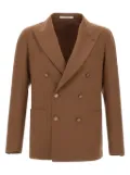 Tagliatore double-breasted patch-pocket jacket - Brown