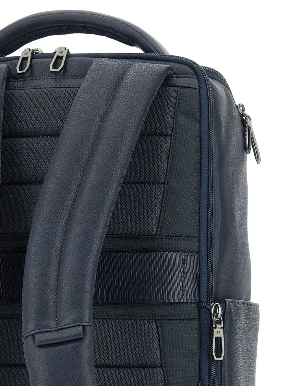 PIQUADRO leather backpack Blauw