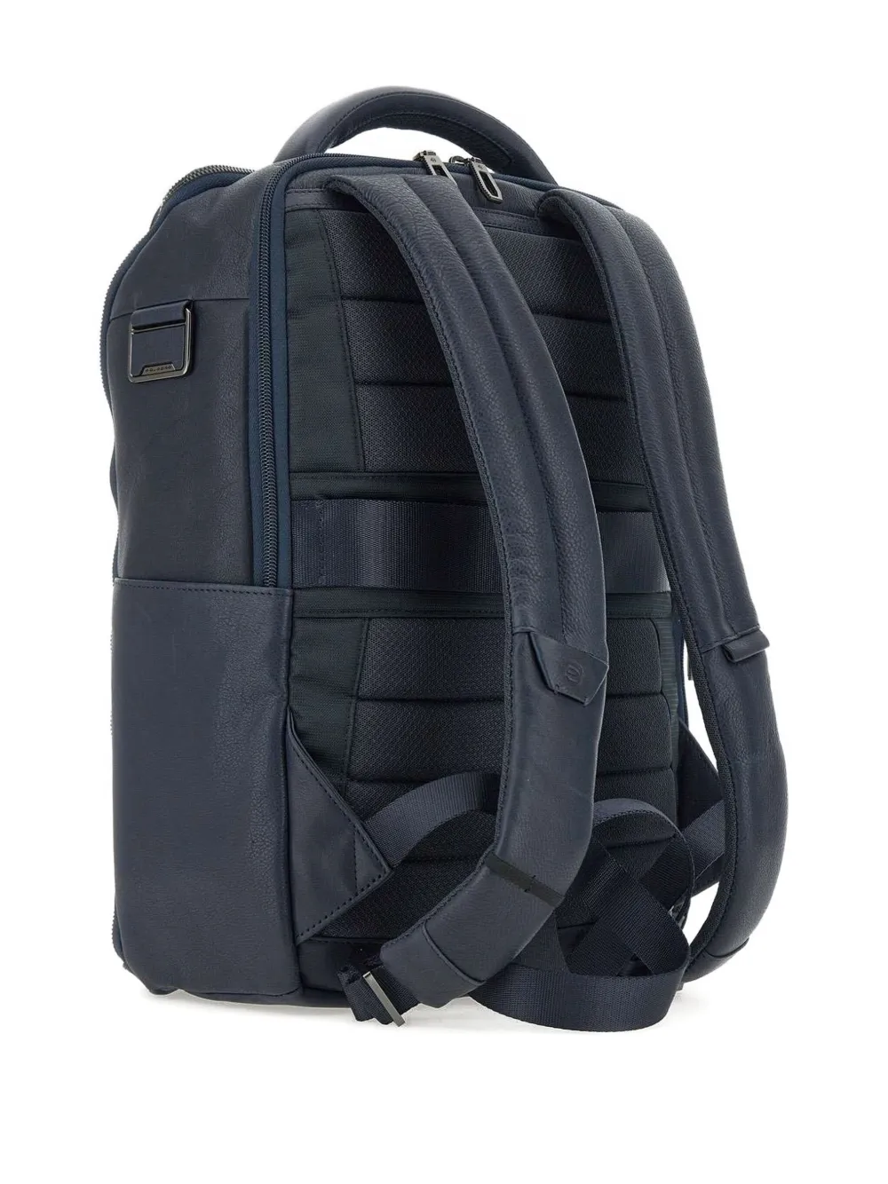 PIQUADRO leather backpack Blauw