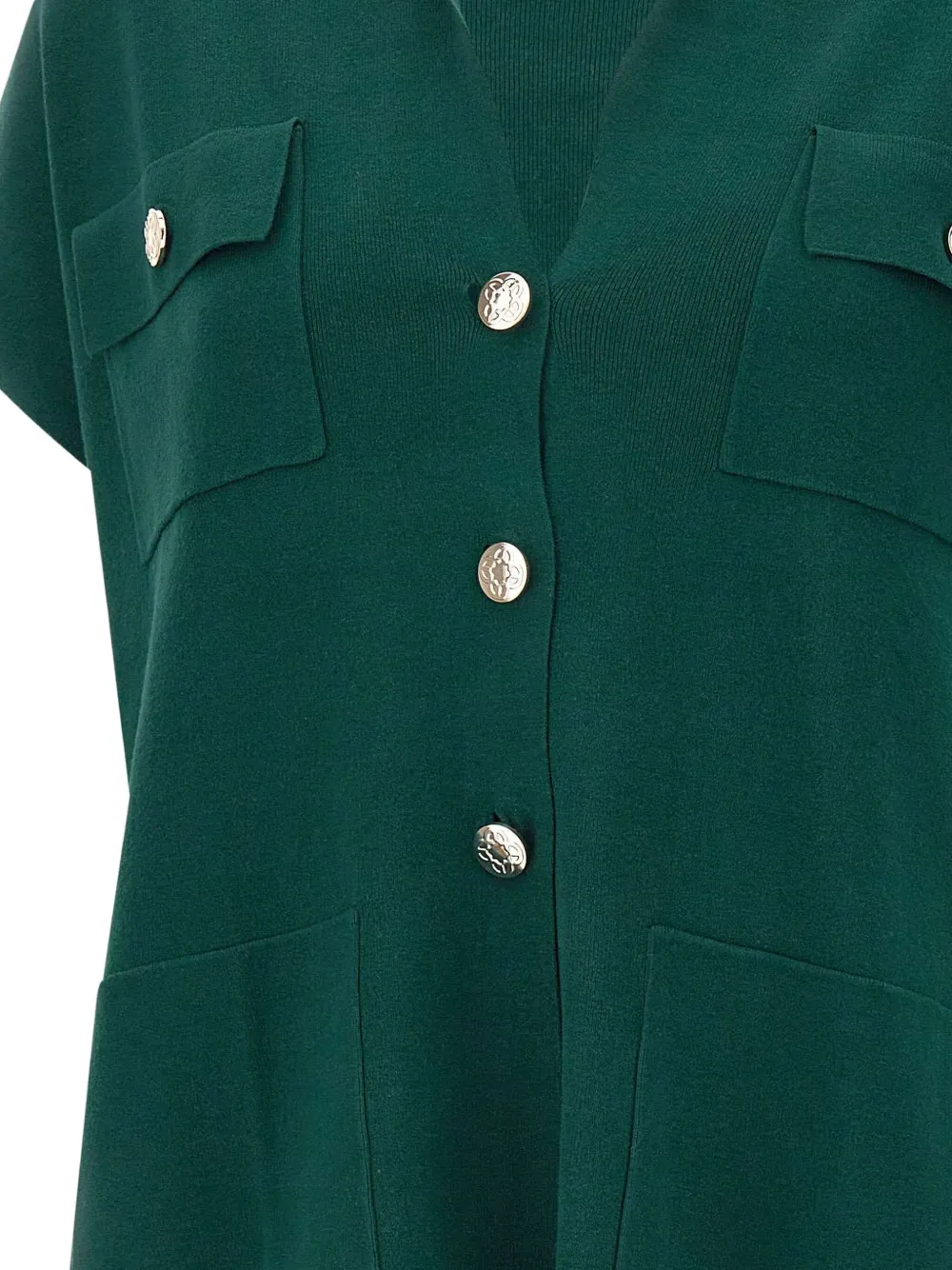 Elena Miro' Button-pocket Shirt In Green