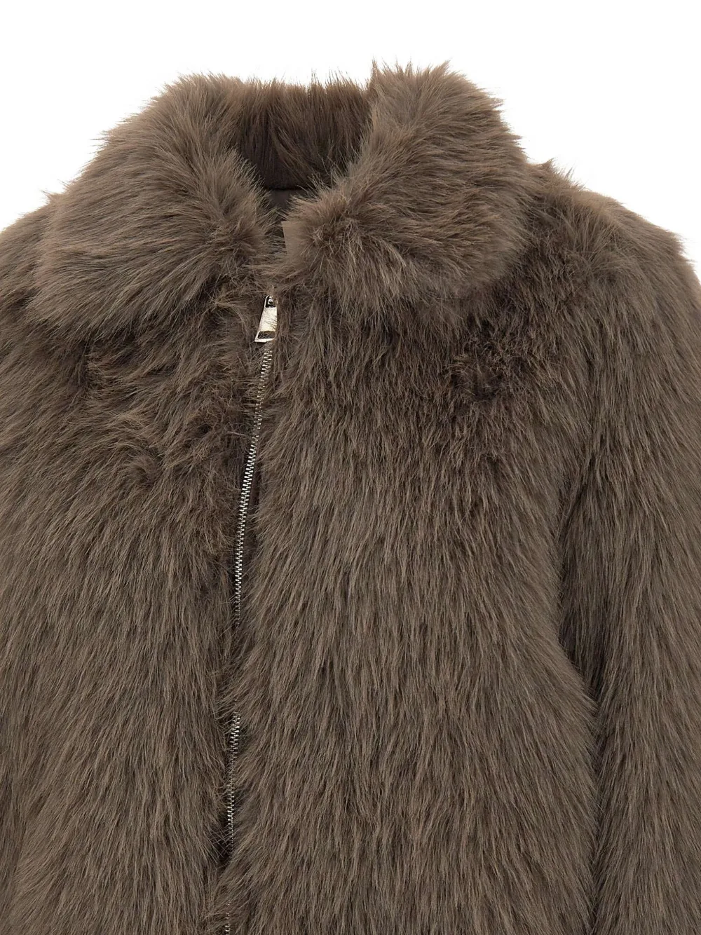 Kaos Pointed-collar Jacket In Brown