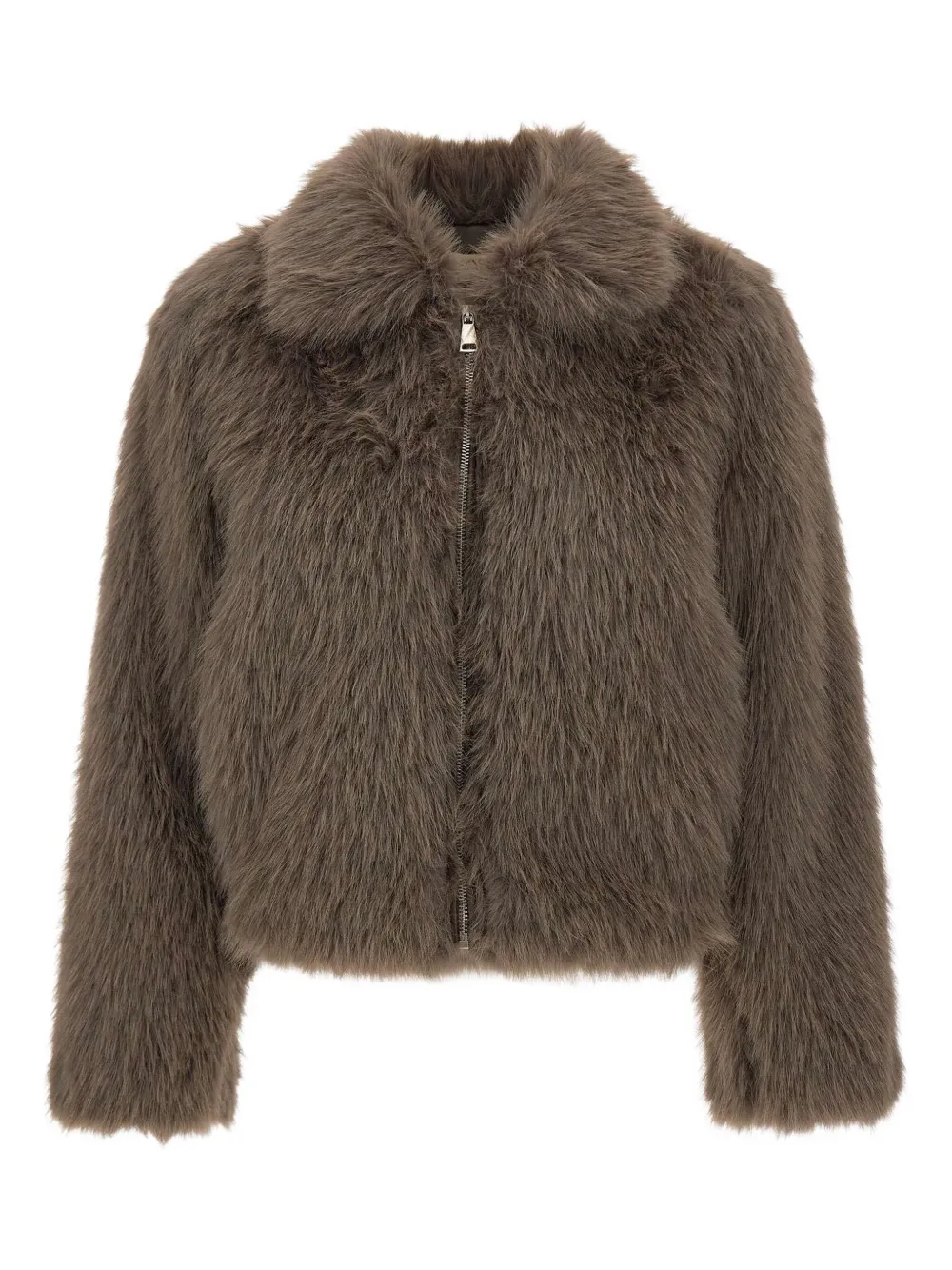 Kaos Pointed-collar Jacket In Brown