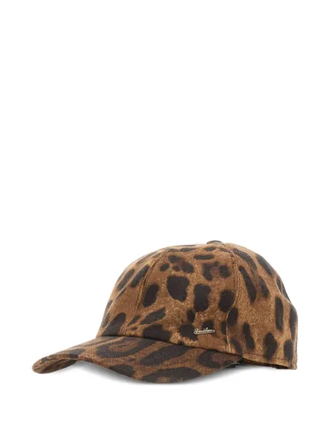 Borsalino leopard-print baseball cap