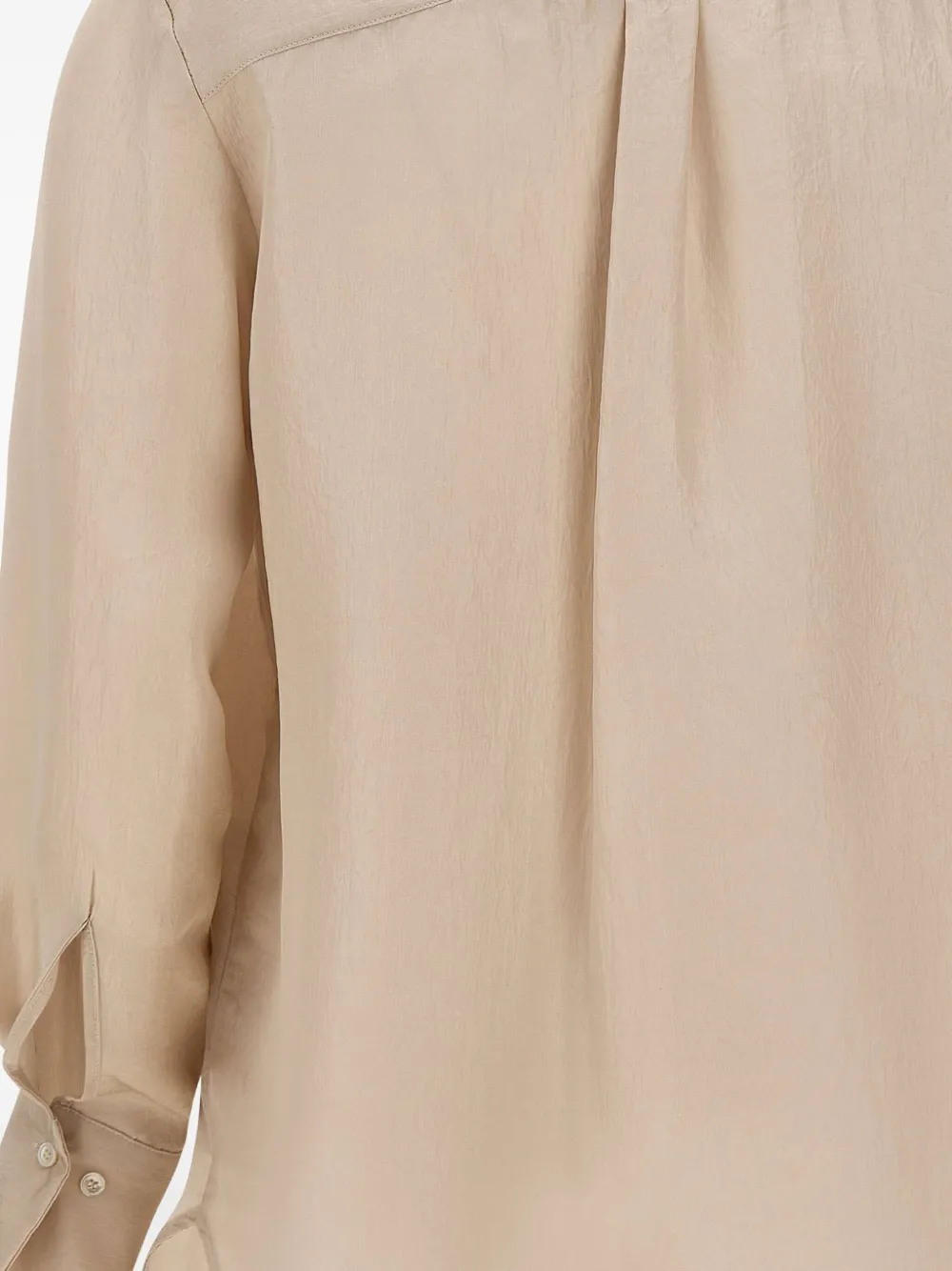 Marella crepe-effect buttoned shirt Beige