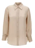 Marella crepe-effect buttoned shirt - Neutrals