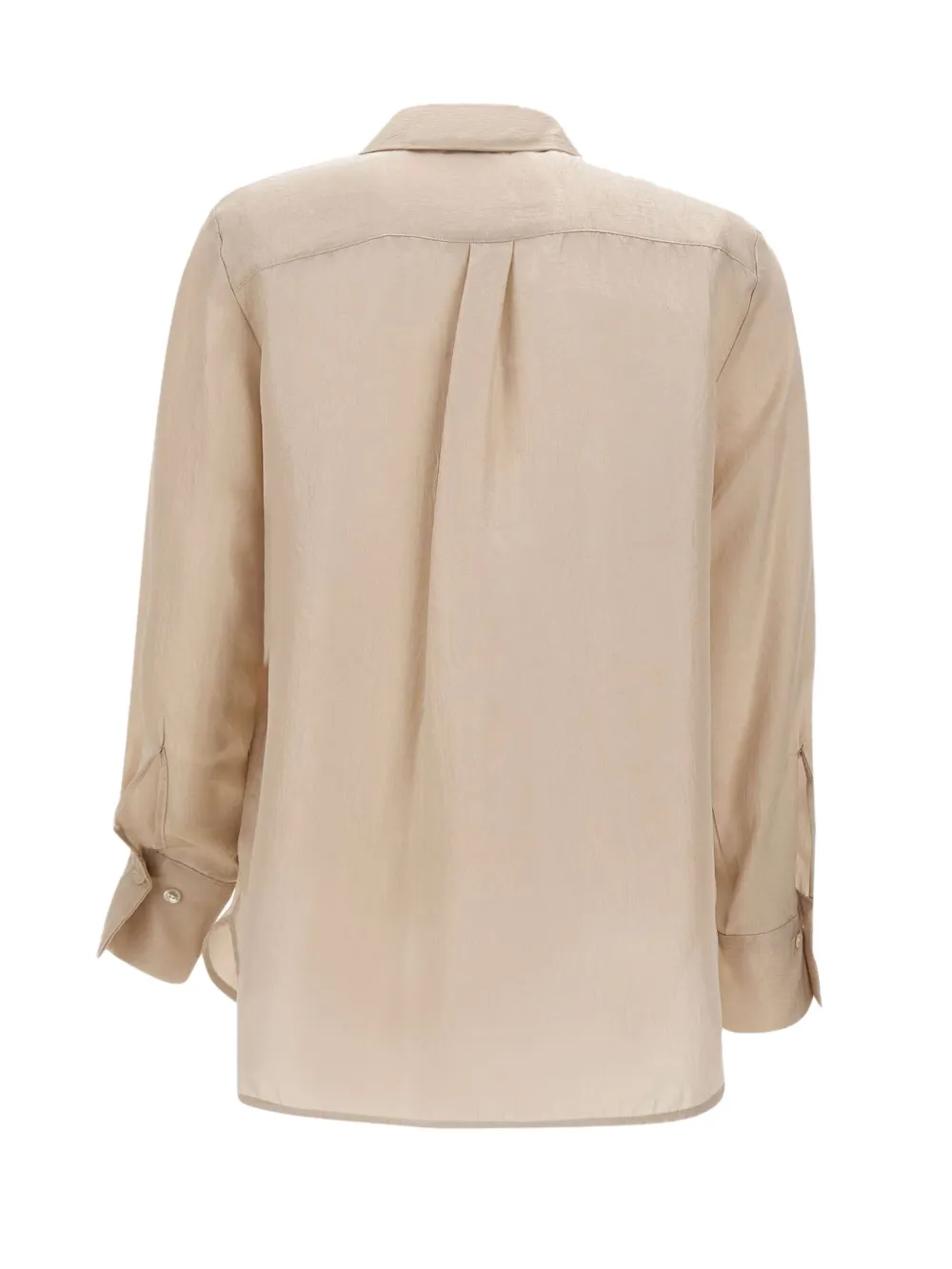 Marella Blouse met knopen en crêpe-effect - Beige