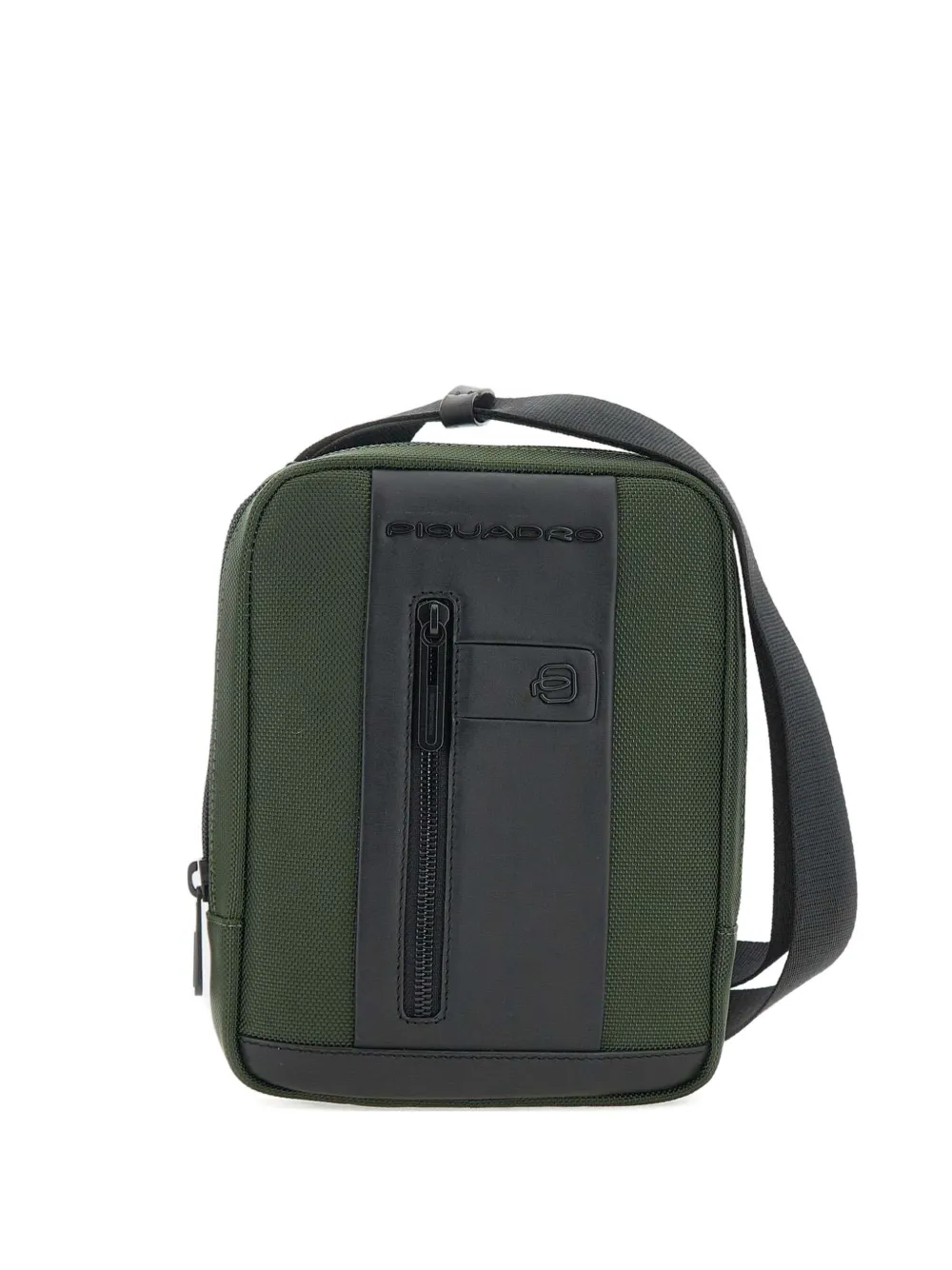 PIQUADRO leather-trimmed messenger bag Groen