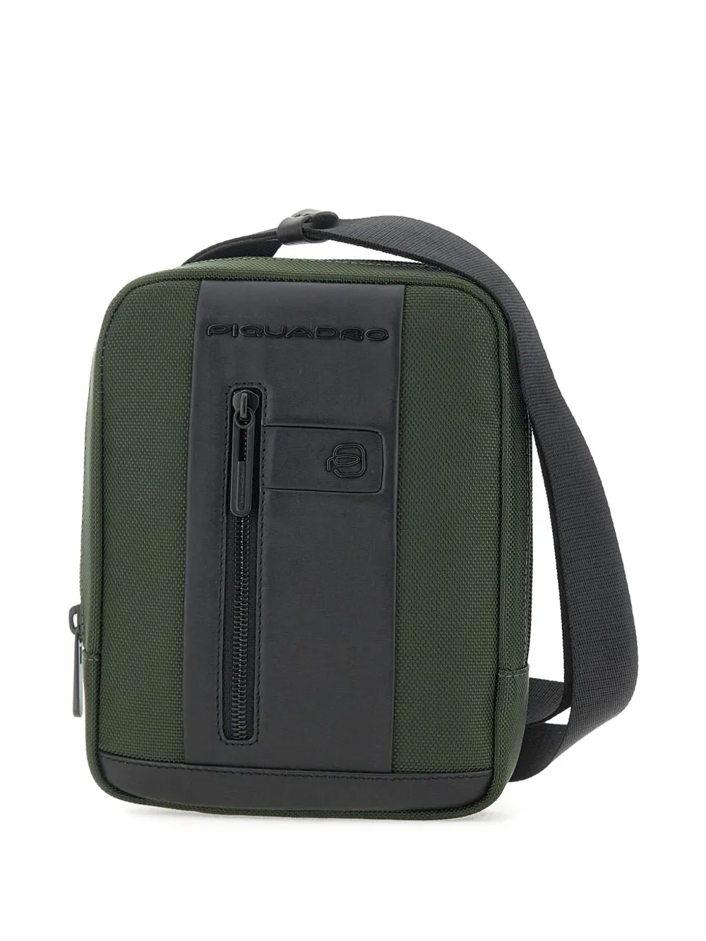 PIQUADRO leather-trimmed messenger bag Groen