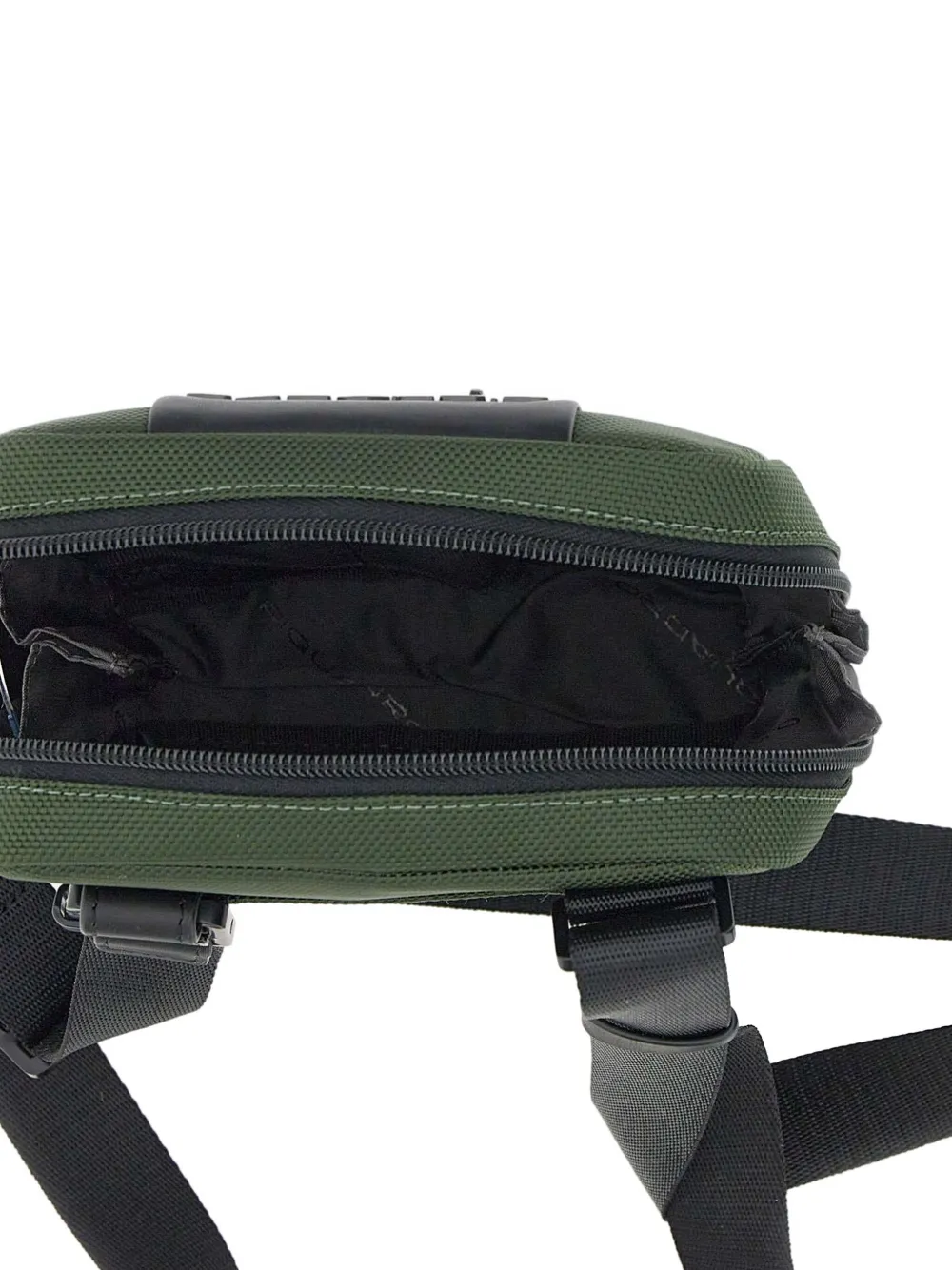 PIQUADRO leather-trimmed messenger bag Groen