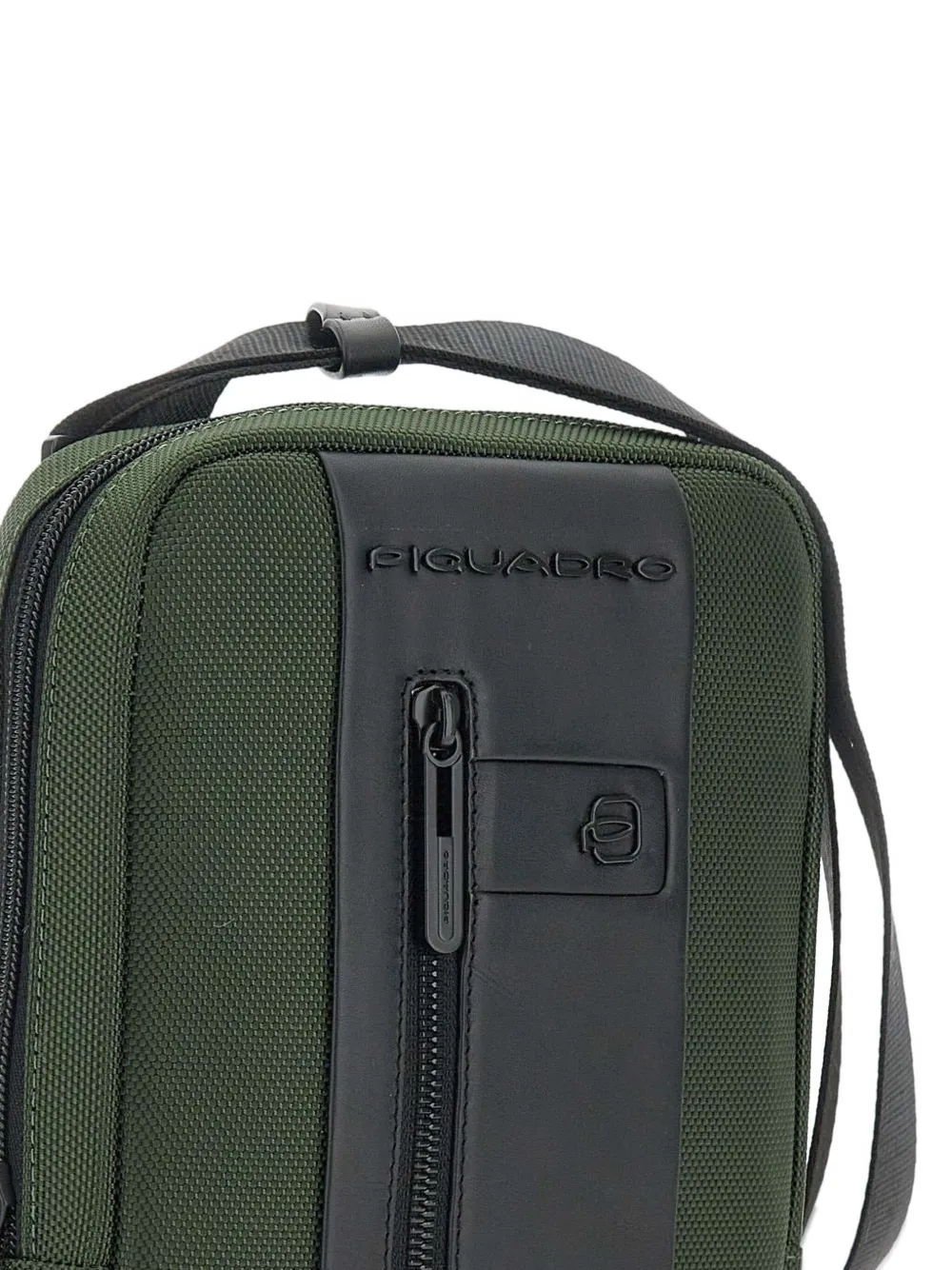 PIQUADRO leather-trimmed messenger bag Groen