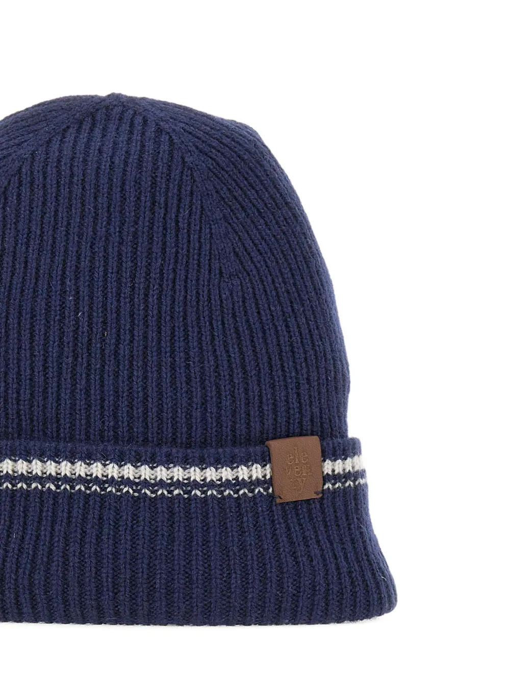 Eleventy ribbed cashmere beanie Blauw