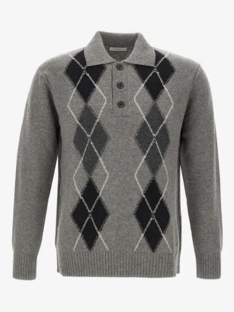 Paolo Pecora Poloshirtkragen-Pullover mit geometrischem Muster