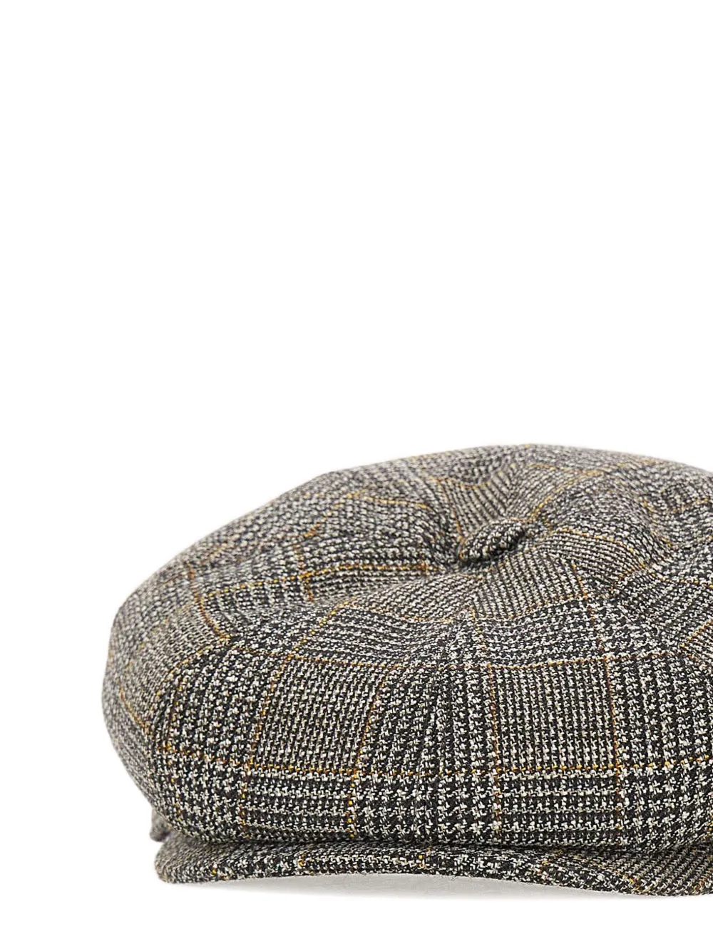 Borsalino Houndstooth Wool Beret In Black