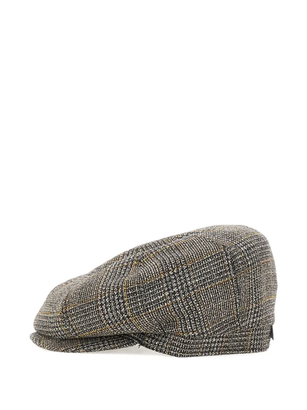 Borsalino Houndstooth Wool Beret In Black