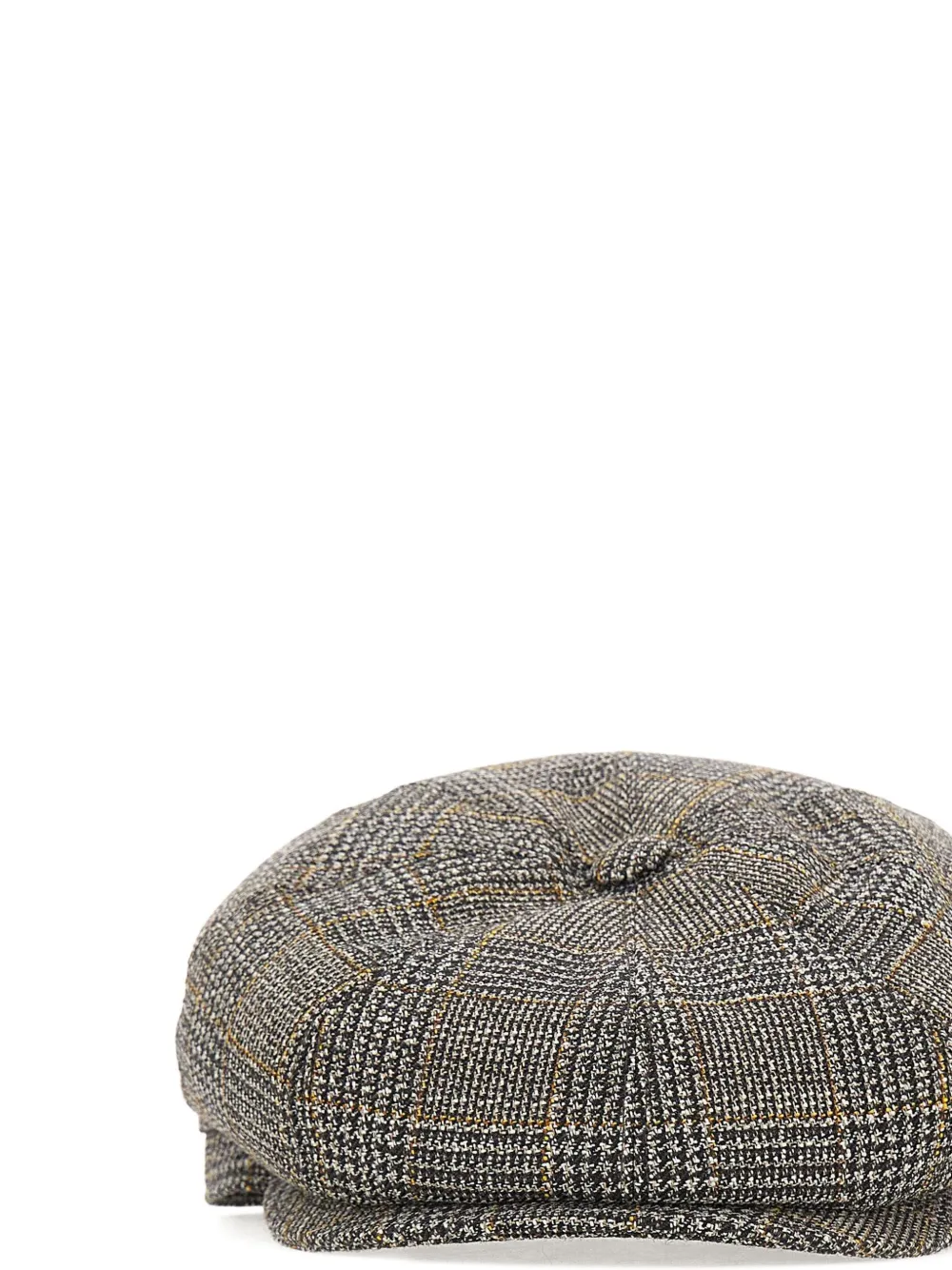 Borsalino Houndstooth Wool Beret In Black