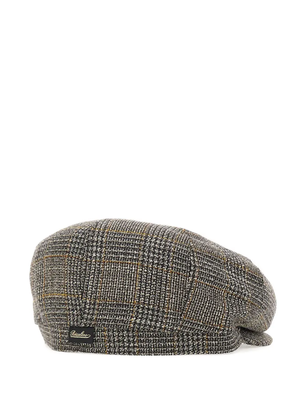 Borsalino Houndstooth Wool Beret In Black
