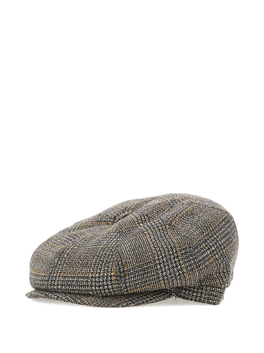 Borsalino Houndstooth Wool Beret In Black