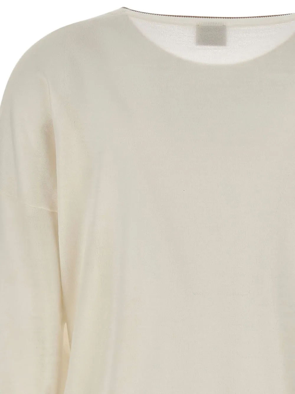 Eleventy V-neck ribbed-edge sweater Wit