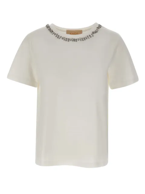 kaos crystal-embellished crew-neck T-shirt