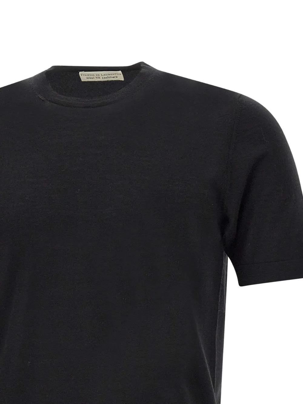 Filippo De Laurentiis short-sleeve wool-blend T-shirt Zwart