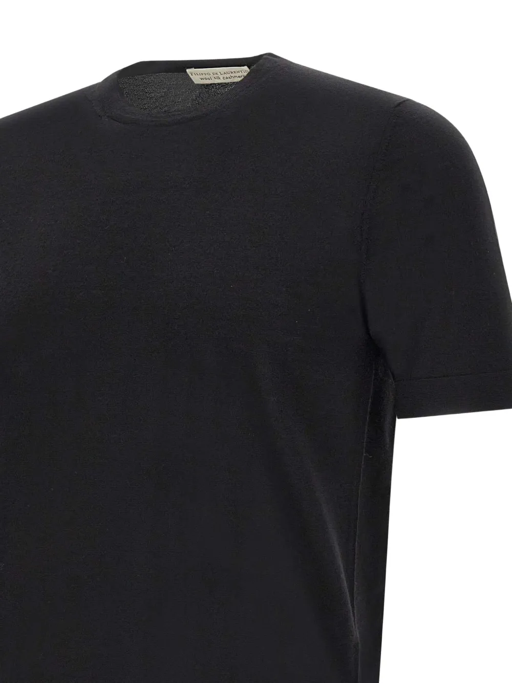 Filippo De Laurentiis short-sleeve wool-blend T-shirt Zwart