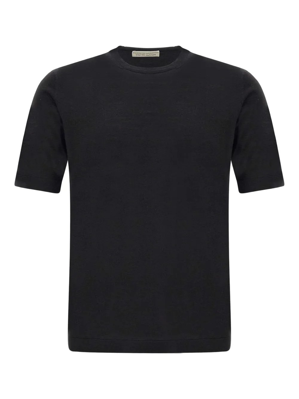 Filippo De Laurentiis short-sleeve wool-blend T-shirt Zwart