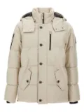 Moose Knuckles removable-hood quilted coat - Neutrals