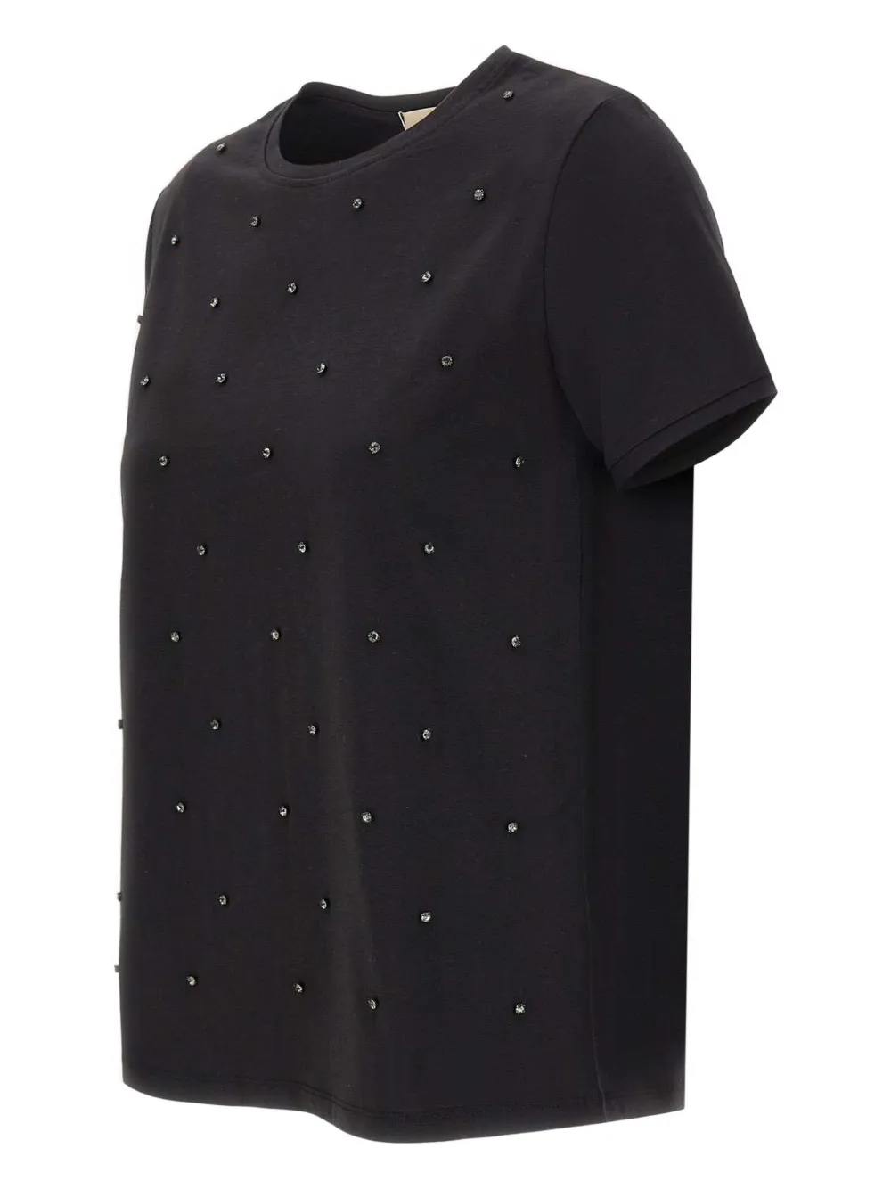 Kaos Crystal-embellished Crew-neck T-shirt In Black