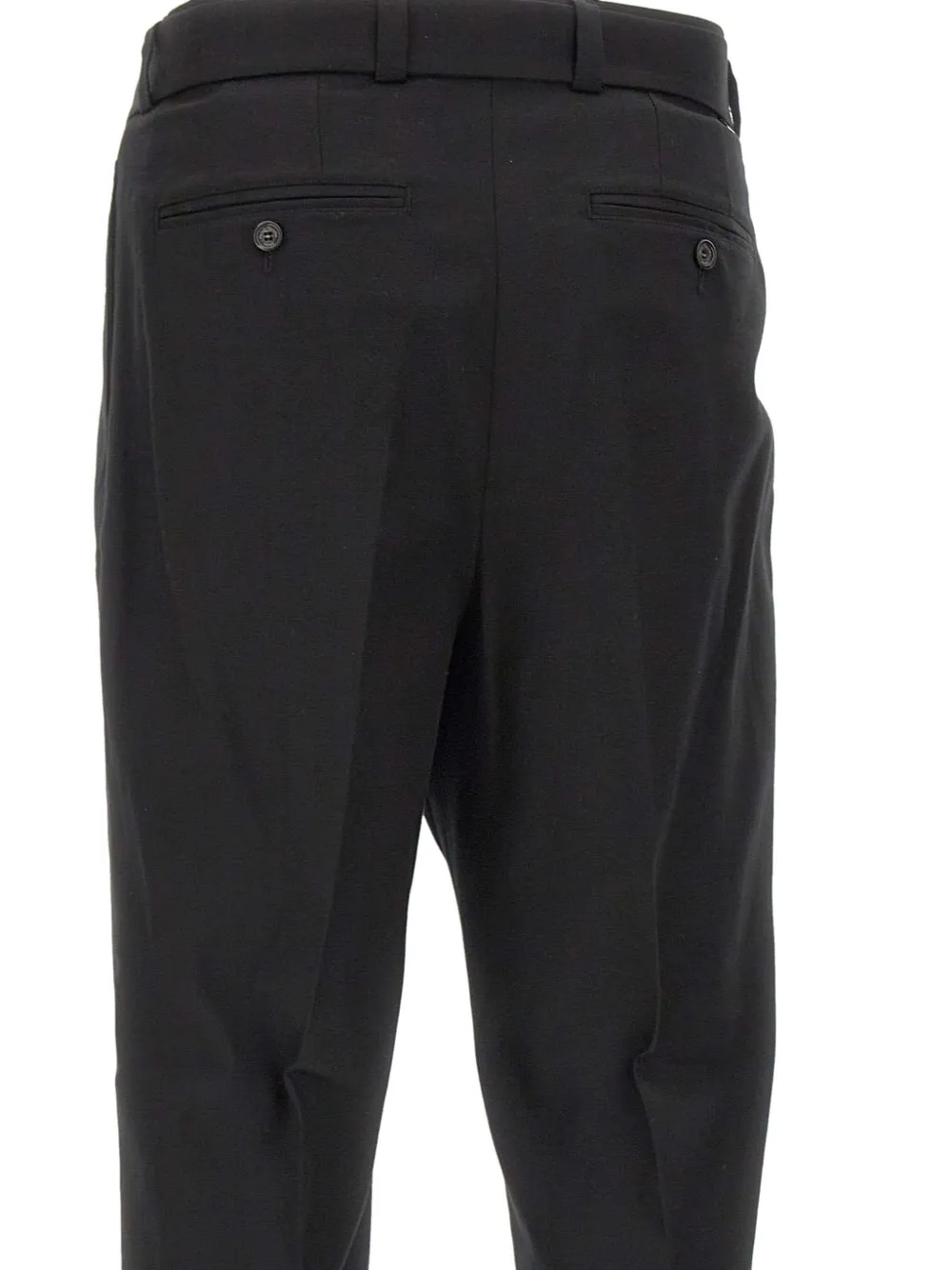Paolo Pecora pleated belted trousers Zwart