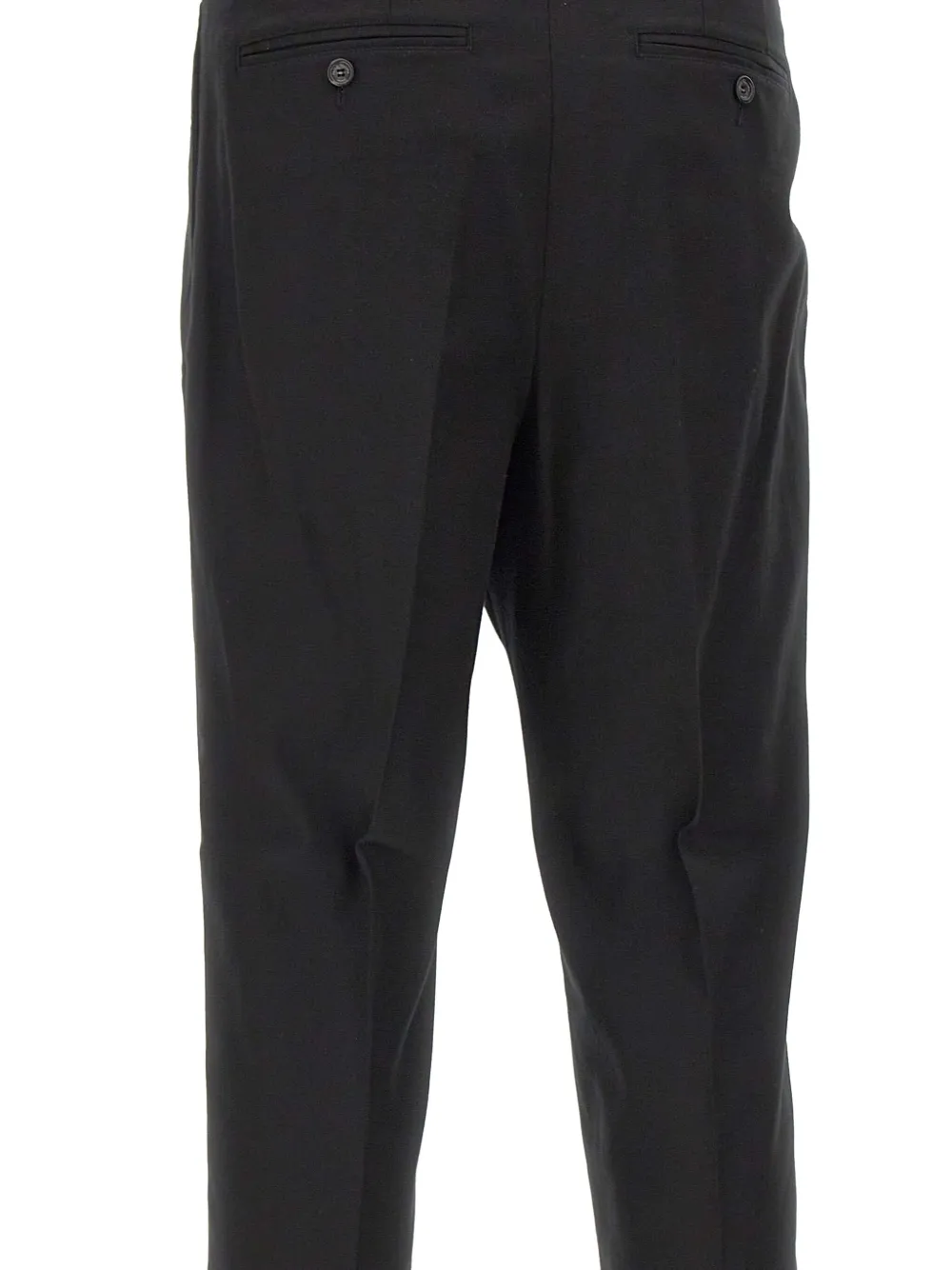Paolo Pecora pleated belted trousers Zwart