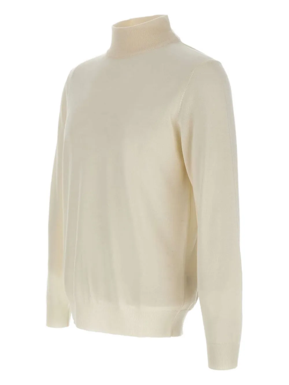 Kangra Cashmere Mock-neck Ribbed-cuff Sweater In White