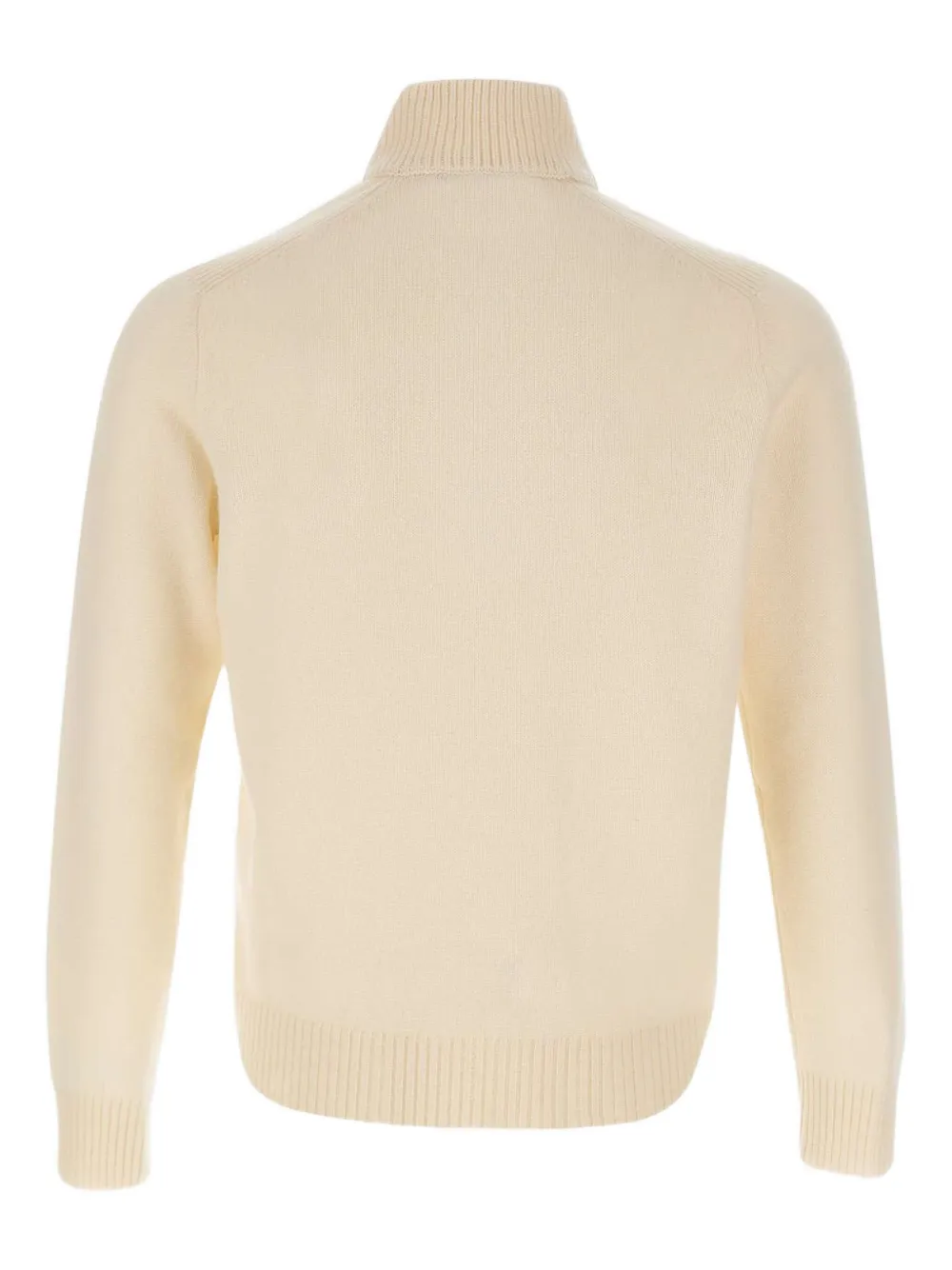 Gran Sasso Trui met hoge hals en knopen - Beige