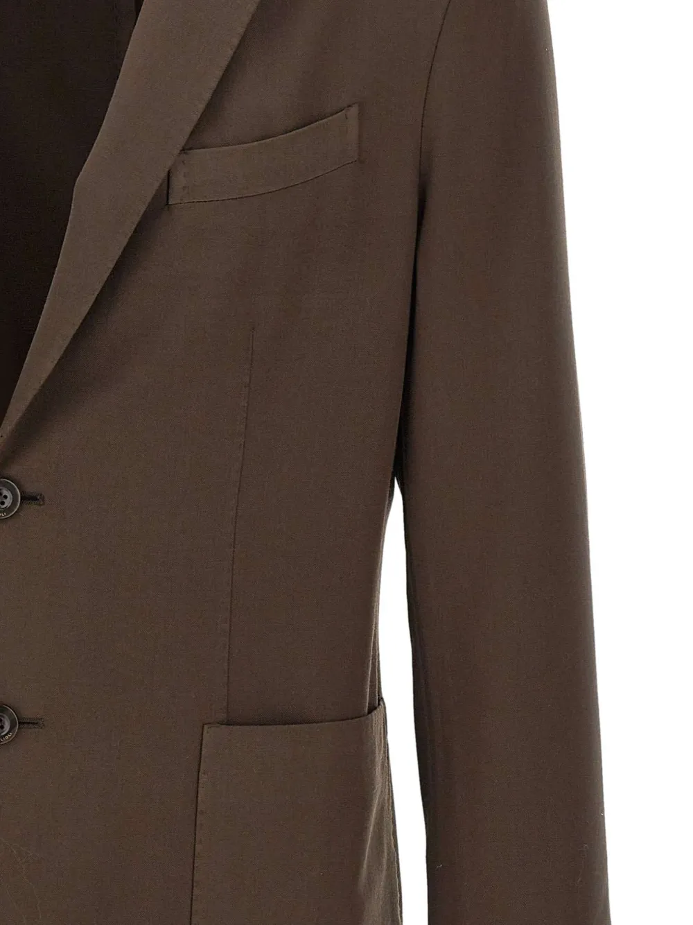 Boglioli narrow-lapel wool blazer Bruin