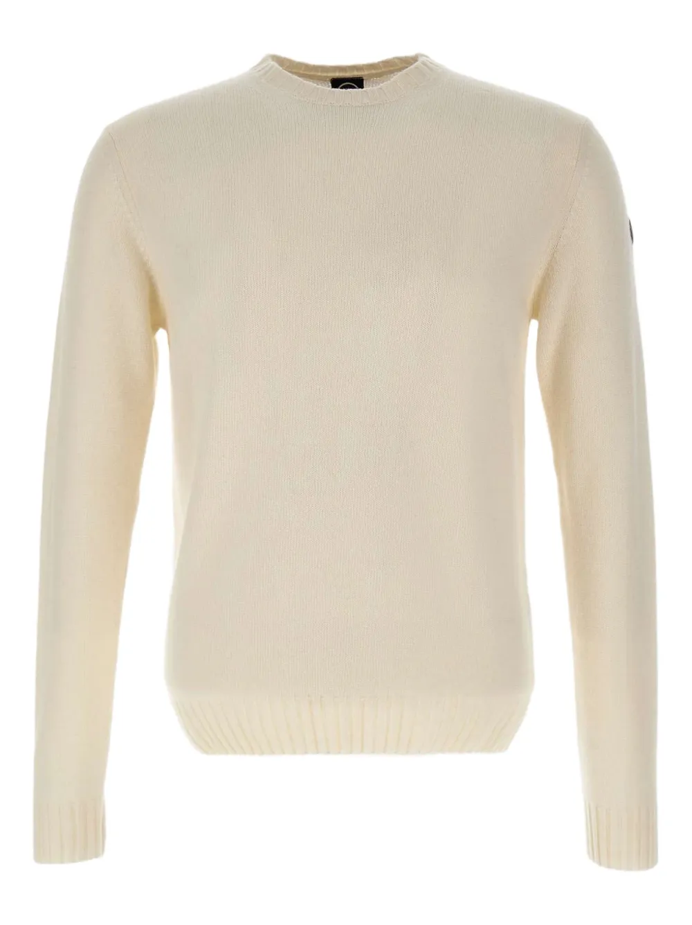 Colmar logo-patch crew-neck sweater Beige