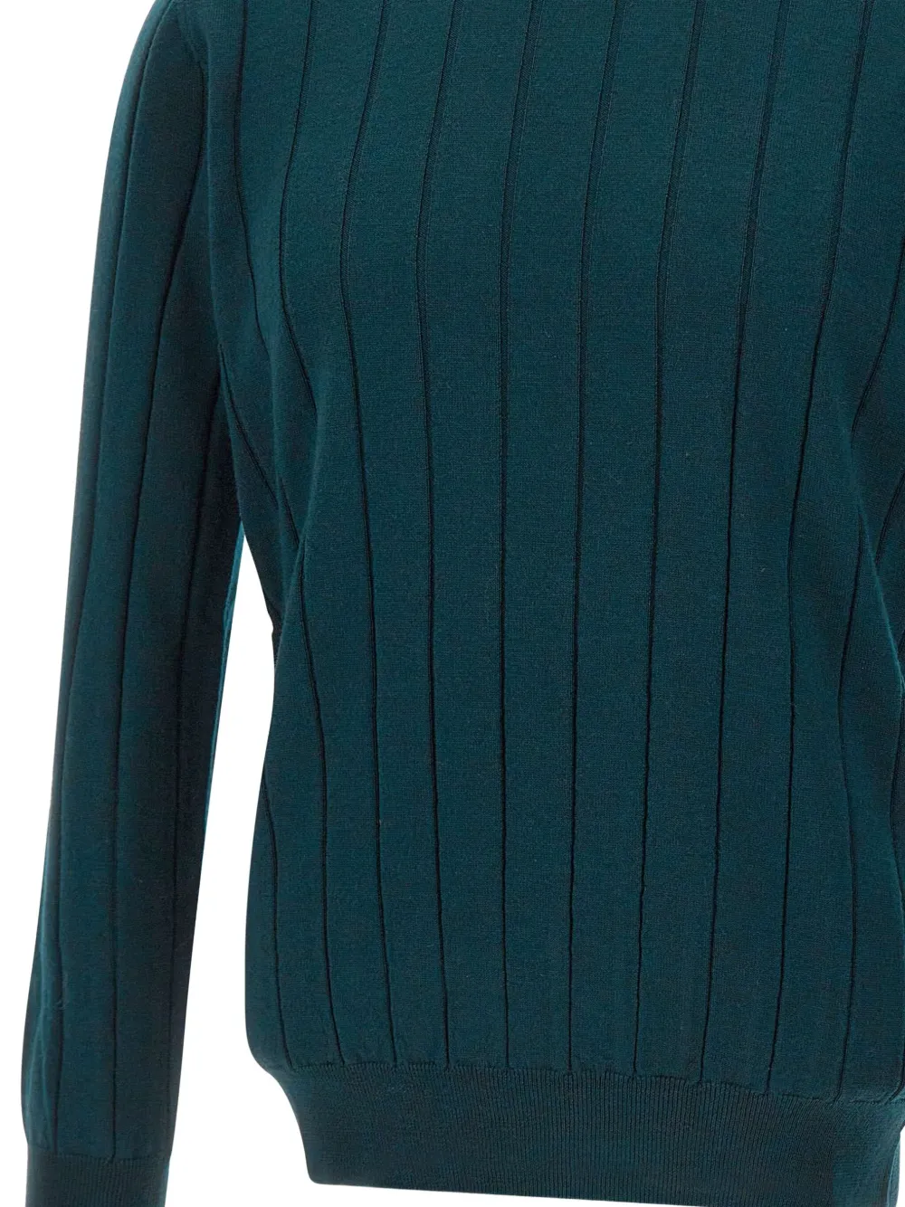 Kangra Cashmere Ribbed Crew-neck Sweater In Green