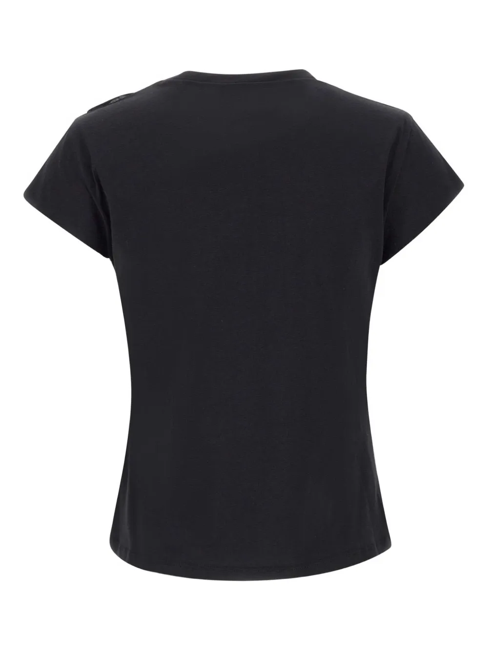kaos T-shirt met ruches Zwart