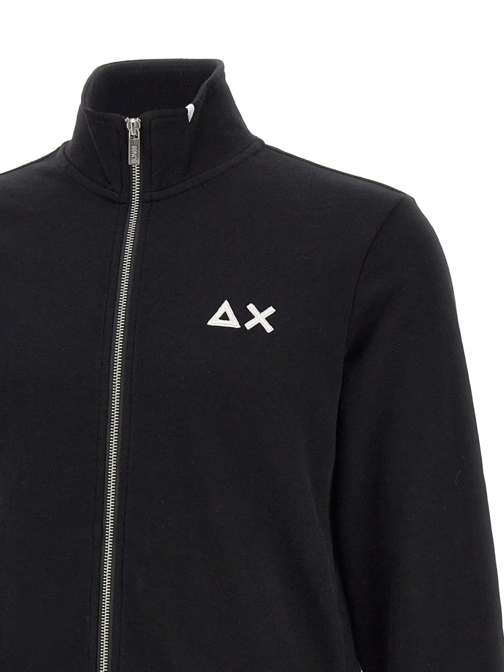 Sun68 high-neck logo sweatshirt Zwart