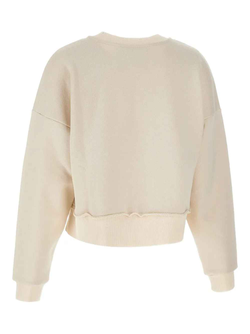 Iceberg embroidered raw-cut sweatshirt Beige