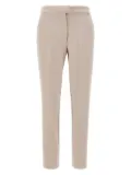 kaos elasticated-waist french-pocket trousers - Neutrals