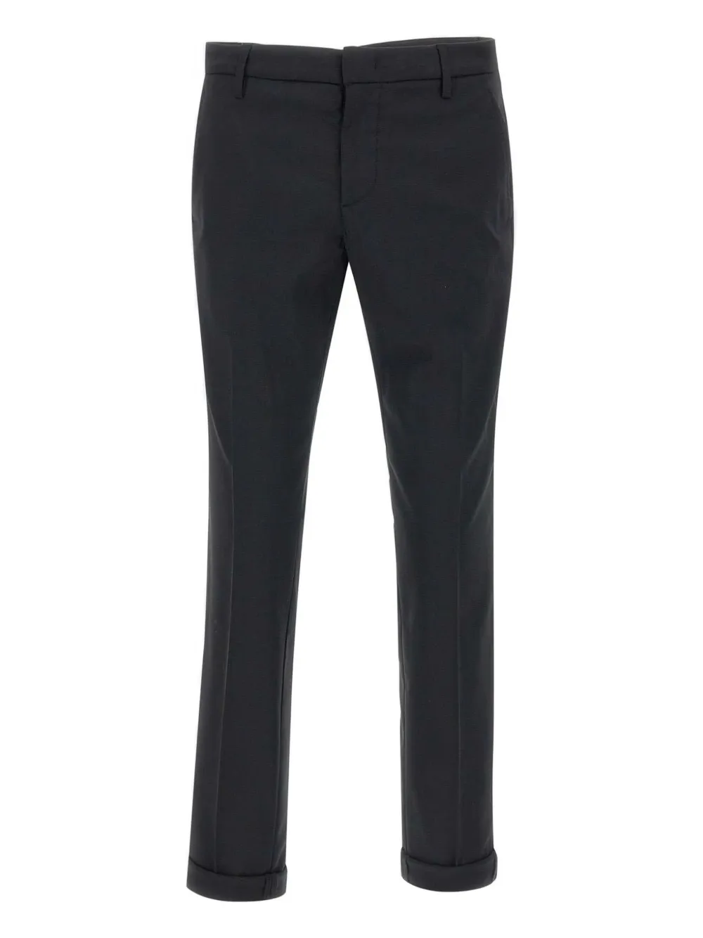DONDUP turn-up wool-blend tapered trousers | Black | Image 1