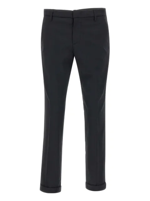 DONDUP turn-up wool-blend tapered trousers