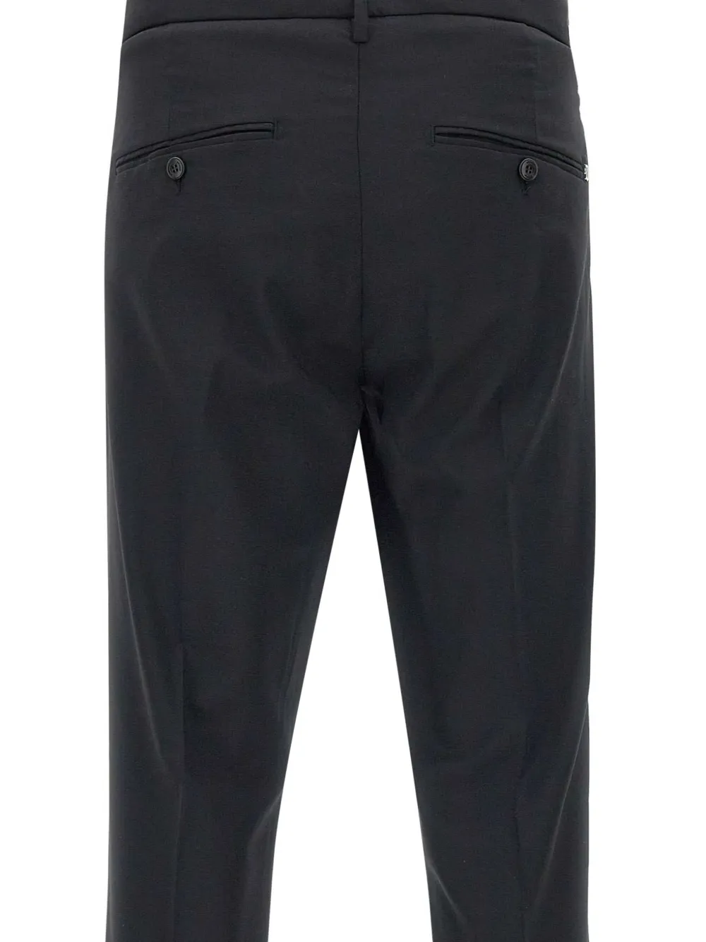 DONDUP Broek van wolblend met toelopende pijpen Zwart