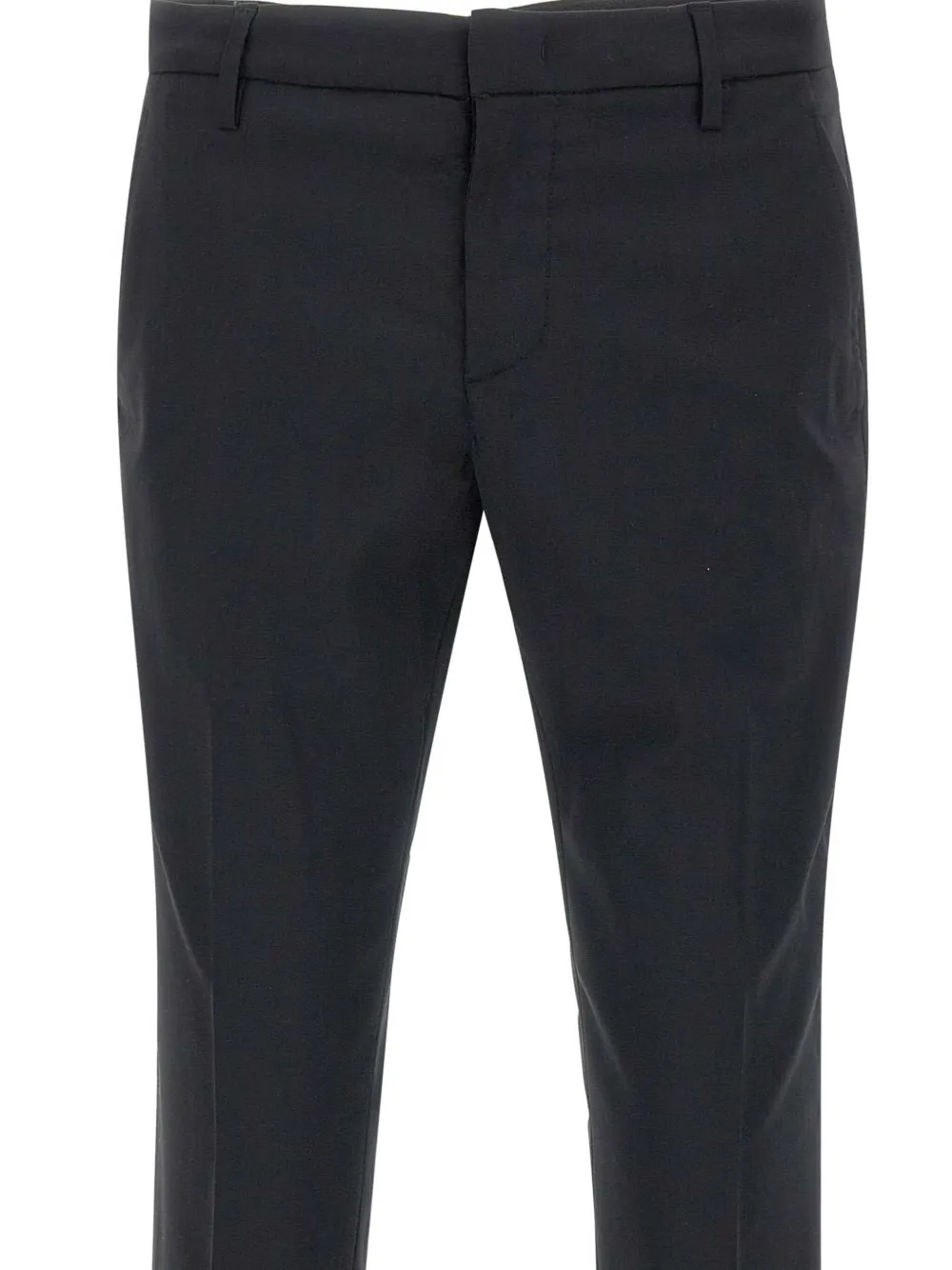 DONDUP Broek van wolblend met toelopende pijpen Zwart