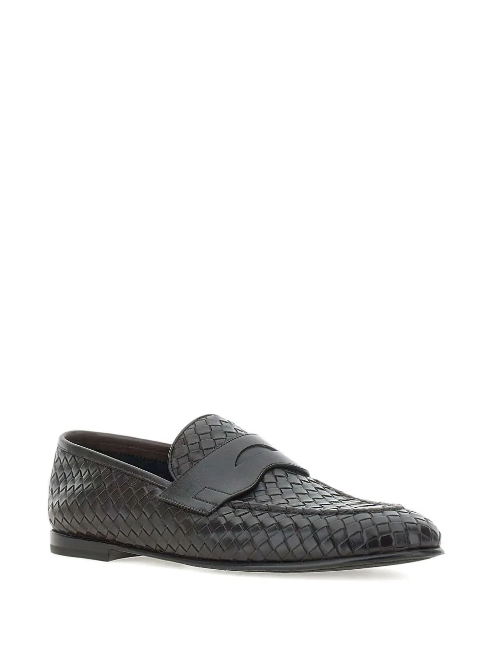 Neil Barrett woven leather loafers - Bruin